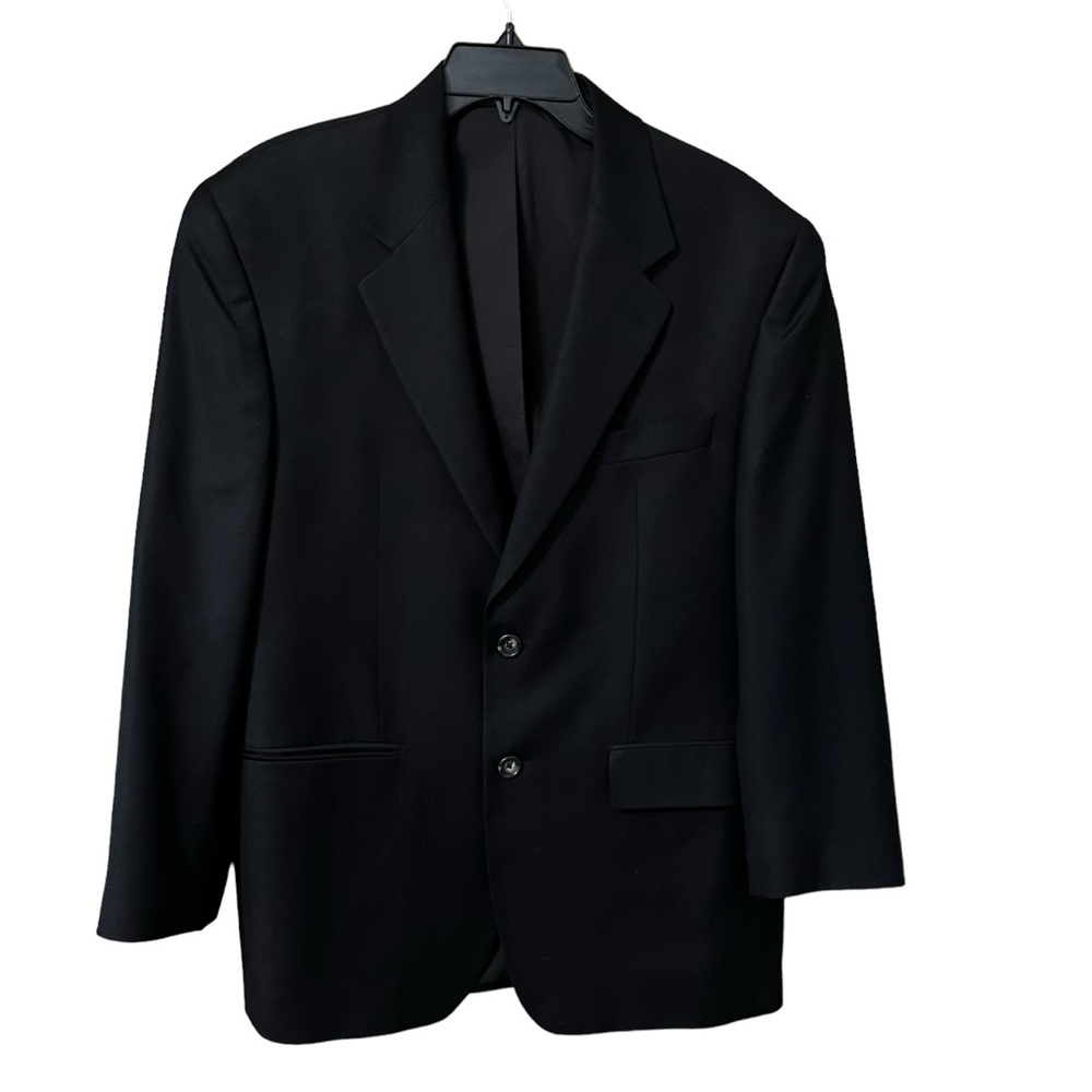 Lauren Ralph Lauren Black 100% Wool Sport Coat Suit Jacket Career 38S